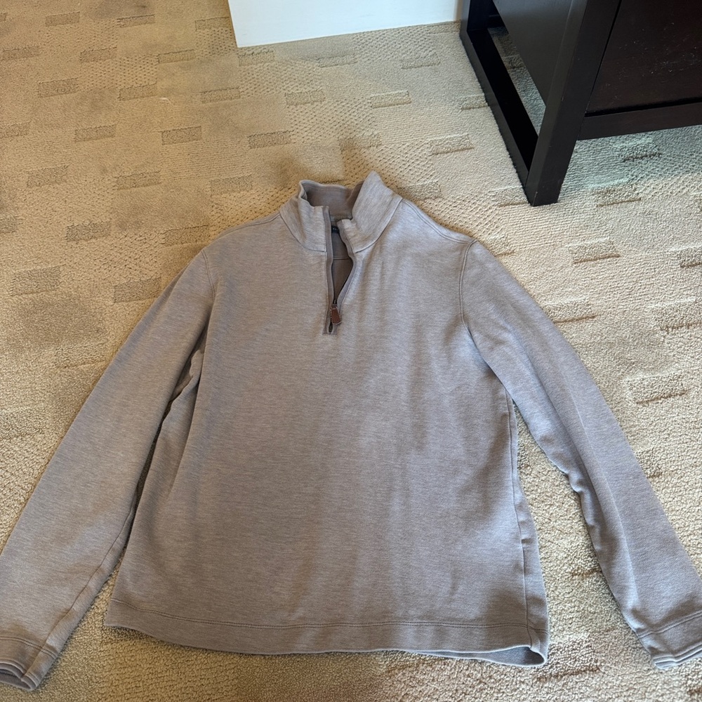 Banana Republic Men's Half-Zip Sweater in Light Gray